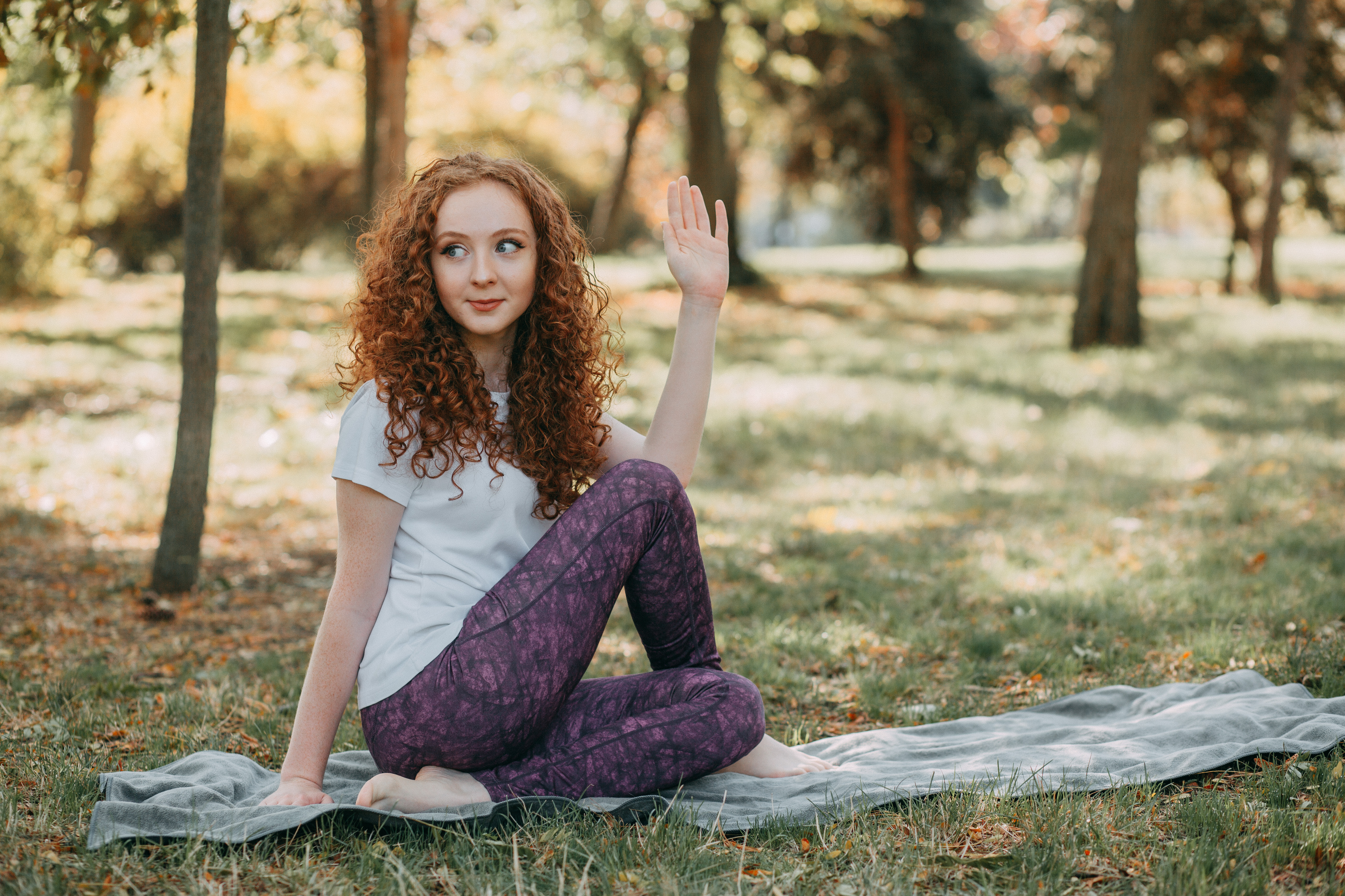 Canva – Woman Doing Yoga in Park